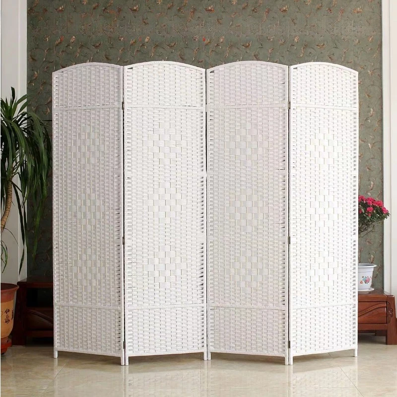 Vine woven screen, study, home, simple partition, hand folded solid wood, fashionable hotel entrance, living room, bedroom, mobi