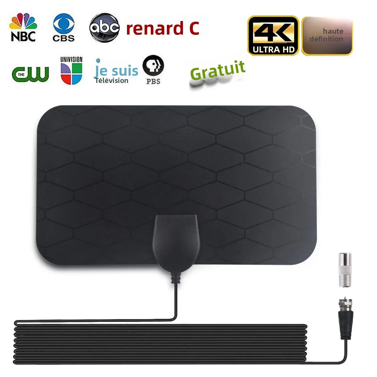Antenne numérique terrestre intérieure transfrontalière européenne et américaine, mini antenne HDTV, antenne DVB-T