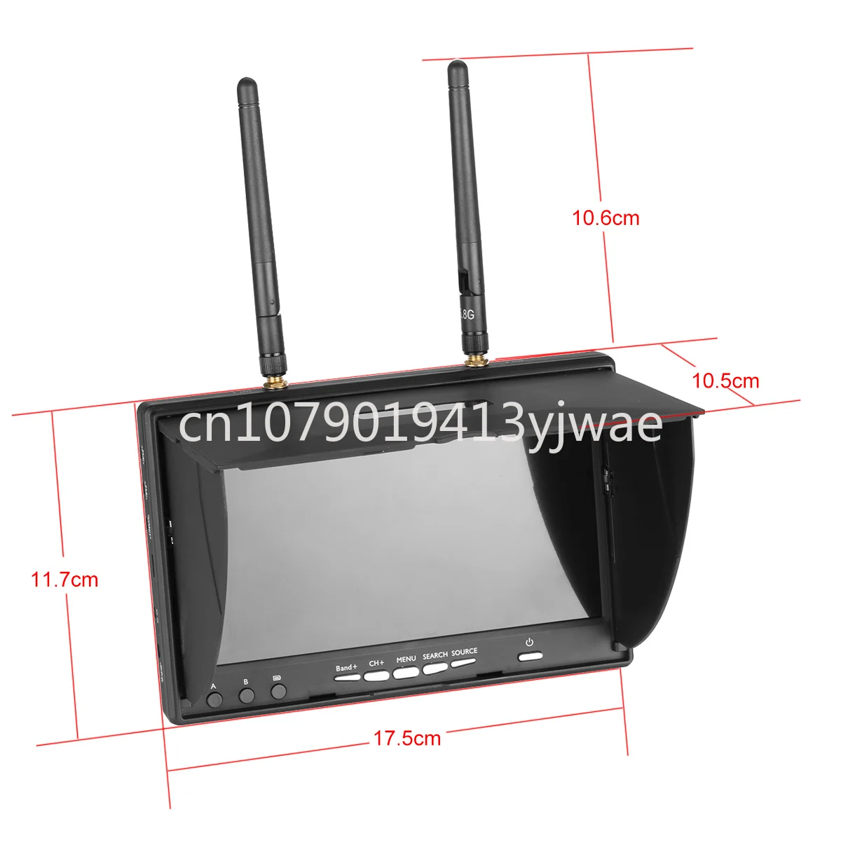 YSIDO 5.8G 40CH 7 Inch FPV Monitor with DVR Build-in Battery 5802D for FPV Multicopter RC Quadcopter Part