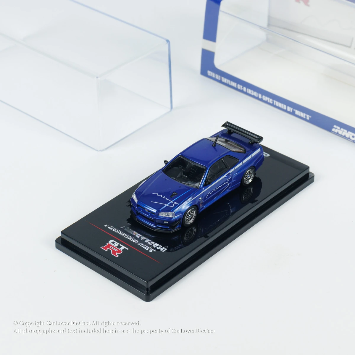 INNO 1:64 SKYLINE (R34) V-SPEC Tuned by MINE‘S – Der ultimative Miniatur-Modellwagen für Sammler und Enthusiasten