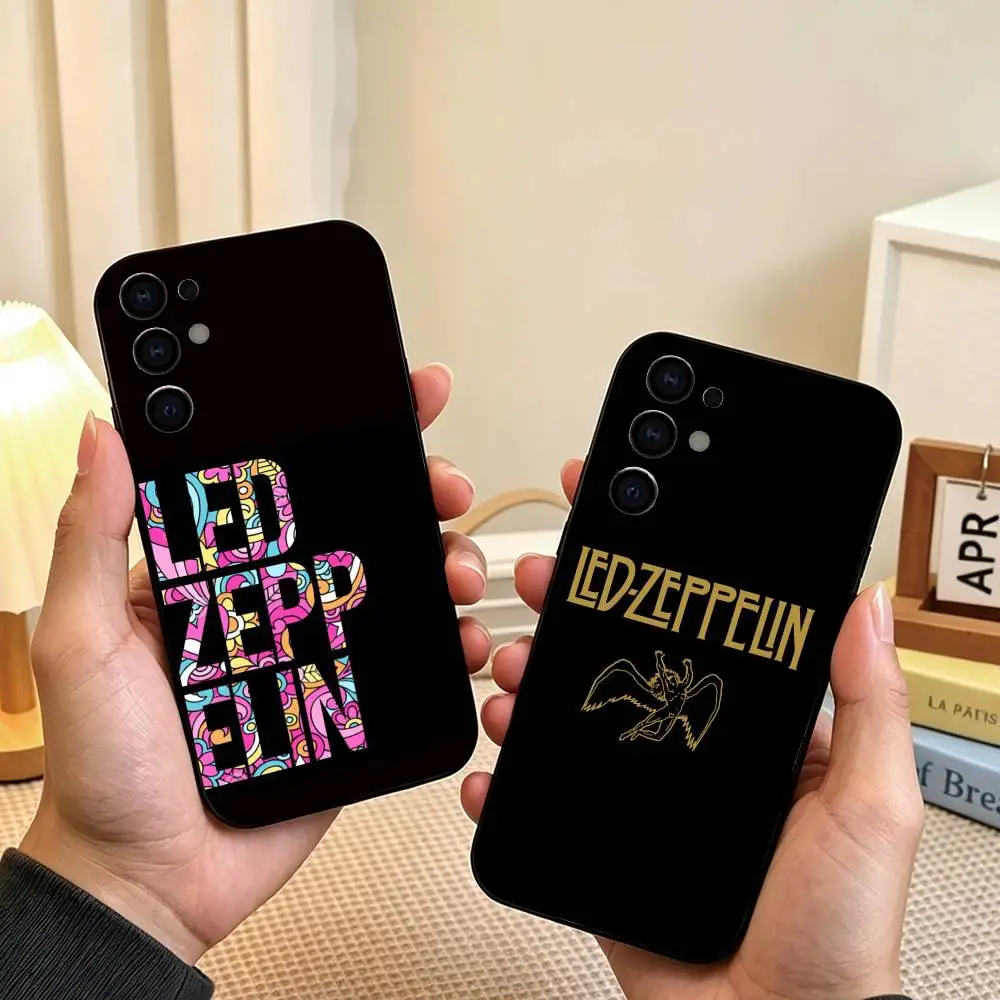 R-Rock band Led Zeppelin  Phone Case Black Silicone Soft For Samsung S26,S25,S24,S23,S22,S21,S30,Ultra,Plus,Fe,Lite Gift
