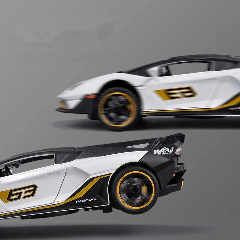 1:32 Aventador SC18 Alston Alloy Racing Car Model Diecasts Metal Toy Sports Car Model Simulation Sound Light Toy Gift