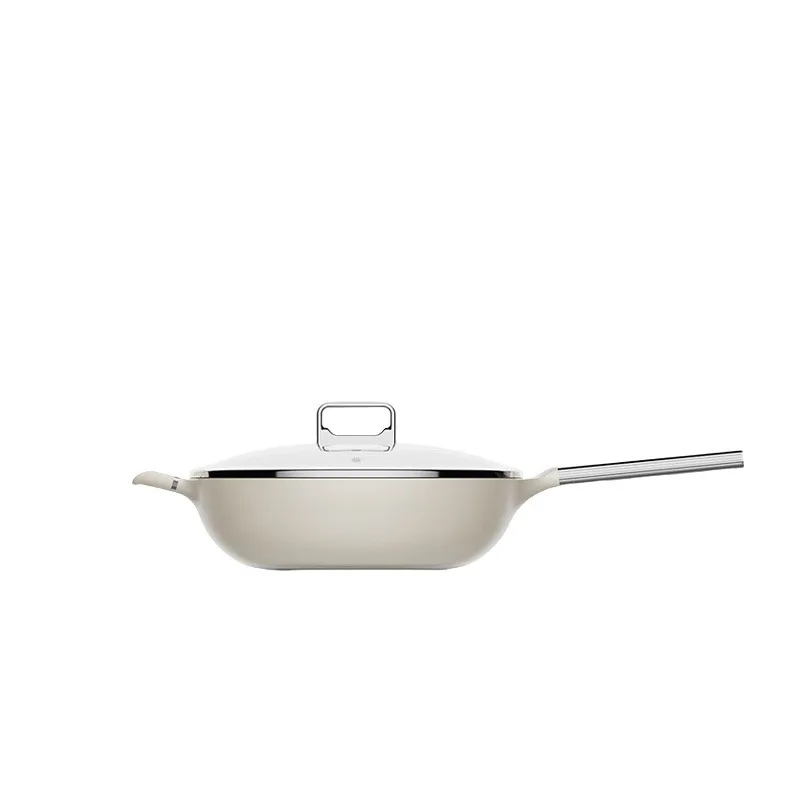 

CJ0082 Non-stick wok, aluminum alloy, tempered glass cover