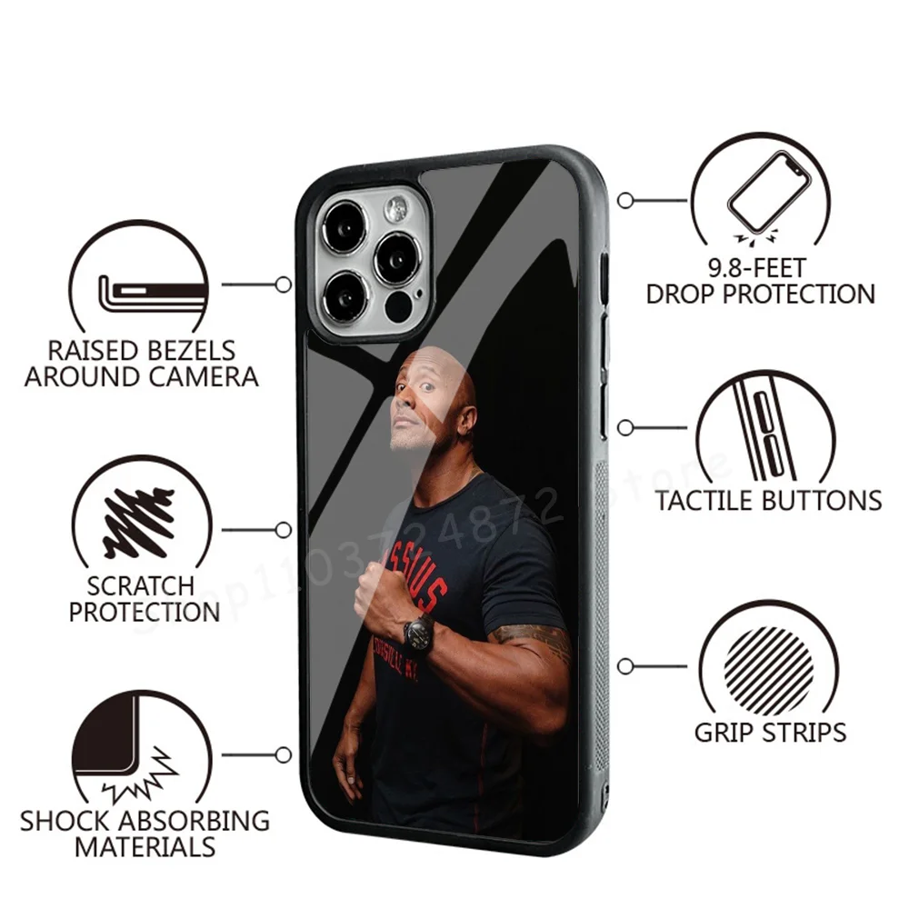 Dwayne Johnson Phone Case Strong Magnetic For IPhone 15 14 13 Pro Max Mini Alex Mirror For Magsafe Wireless Charging Cover