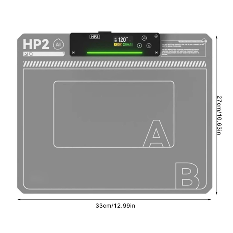 Professional Heating Pad With Digital Display Double Zone LCD Heating Platform Easy to Carry for Mobile Device Repair