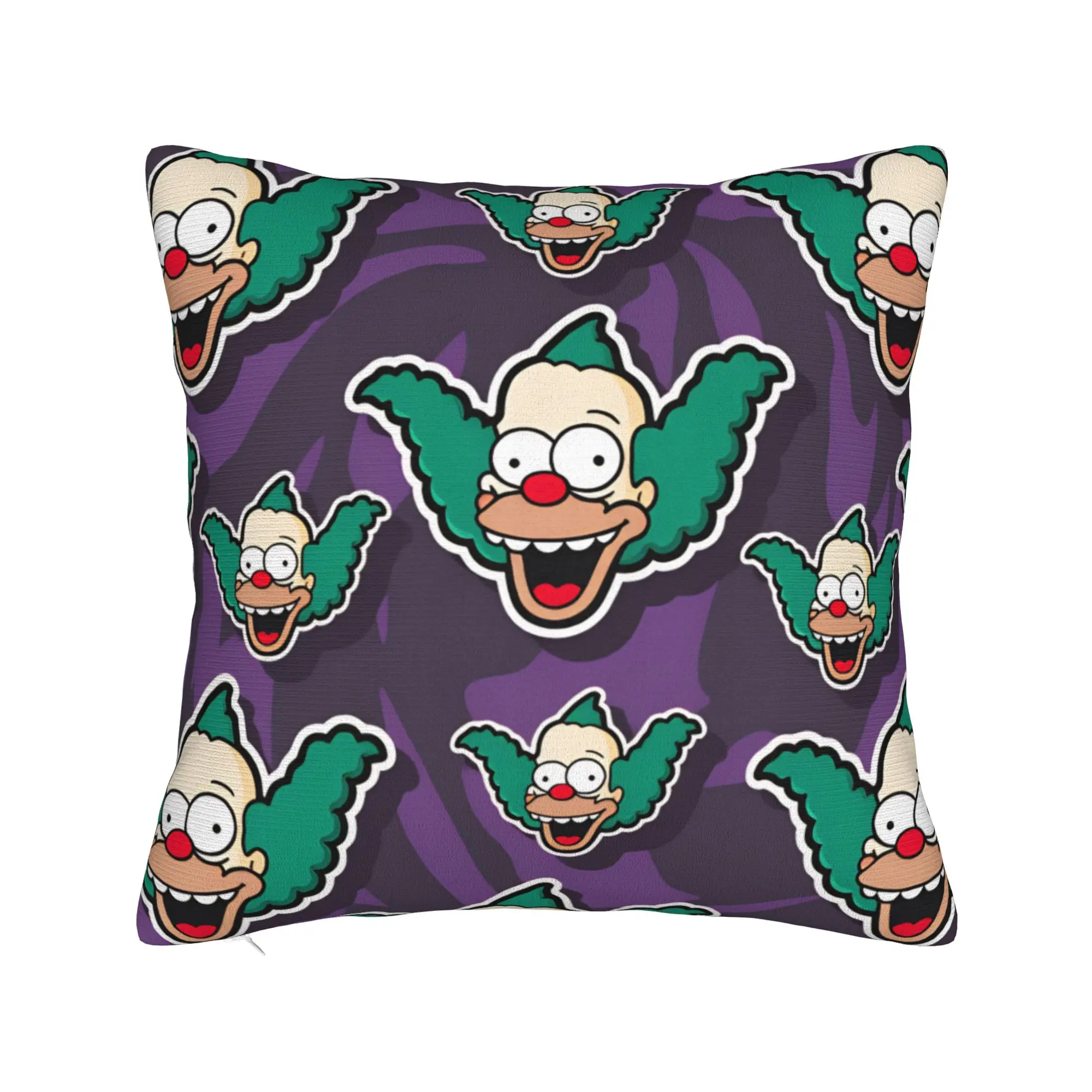 Pillow Case S-Simpsons Funny Clown Purple Camo Pattern Soft  Pillow Cover For Sofa Car Home Decor Novelty Pillowcases