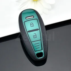 Auto Shell Fob Holder For Suzuki Vitara Swift Ignis Kizashi SX4 Baleno Ertiga 2019 TPU Leather Car Key Case Cover Accessories