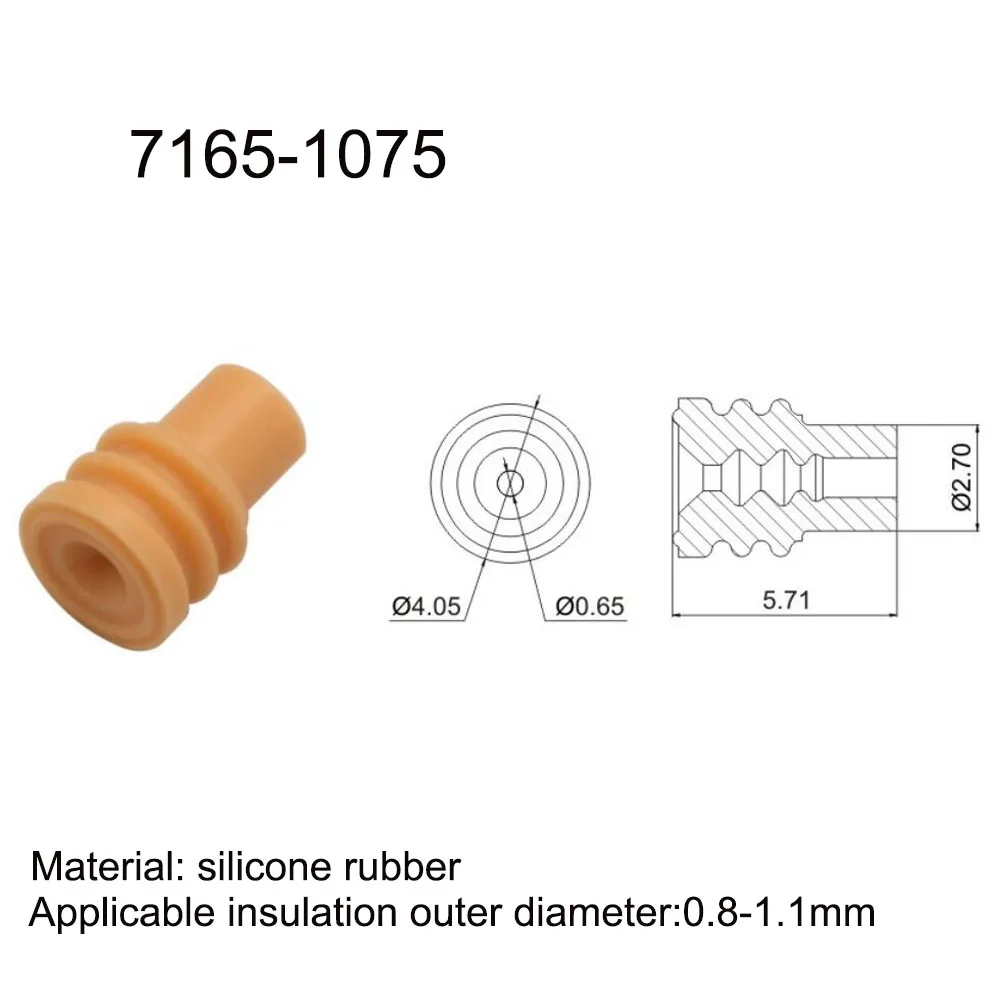 Impermeável Auto Seal Connector, Nova energia Auto Seal, Terminal de borracha Plug, selo automotivo, 5000pcs, 172888-2