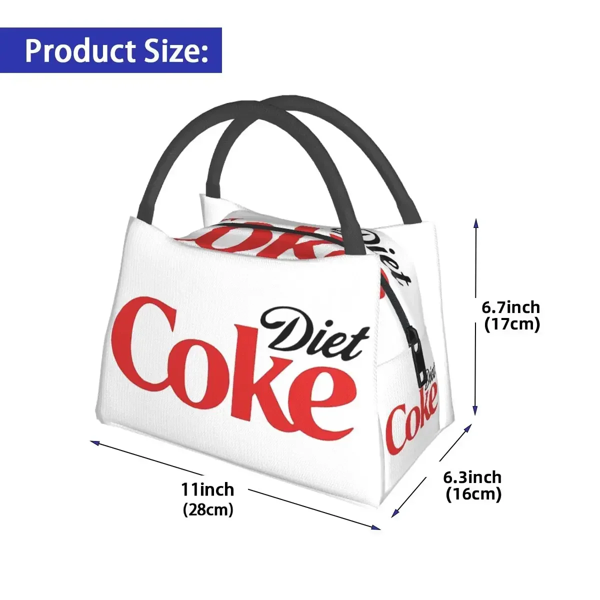 Custom Bag Custom Coke Funny Lover Diet Insulated Lunch Bag For School Bento Storage Food Boxes Portable Container Cooler Therma