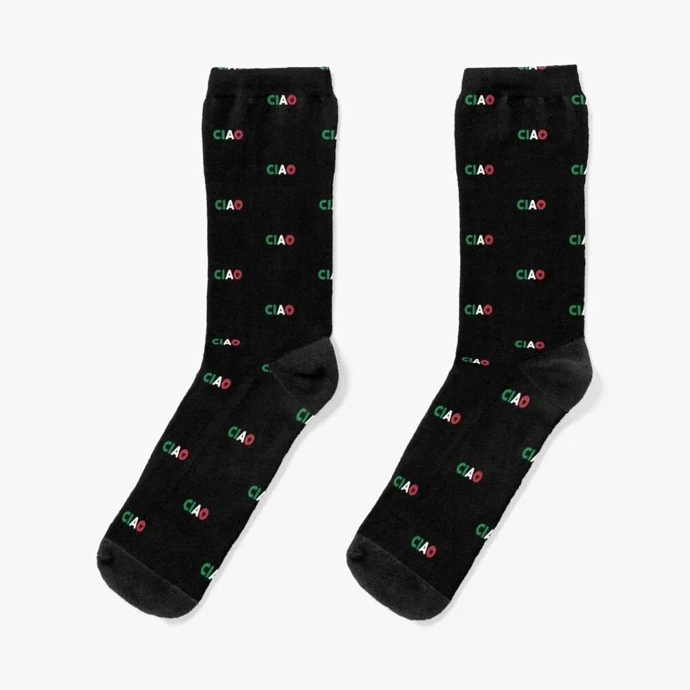 

Ciao Italian I Love Italy With Italia Espresso Socks ankle sheer winter thermal retro Socks For Men Women's