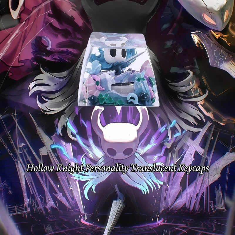

Колпачки для клавиш с тематикой Hollow Knight, персонализированные, прозрачные, ручная роспись, положение ESC, один подарок, креативная коллекция, сделай сам, гладкое прикосновение