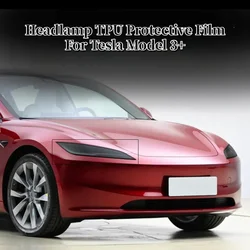 Scheinwerferschutzfolie für 2024, Tesla New Model 3, Highland TPU, transparent, geräuchert, schwarz, Scheinwerferfolie, Dekor, Autozubehör