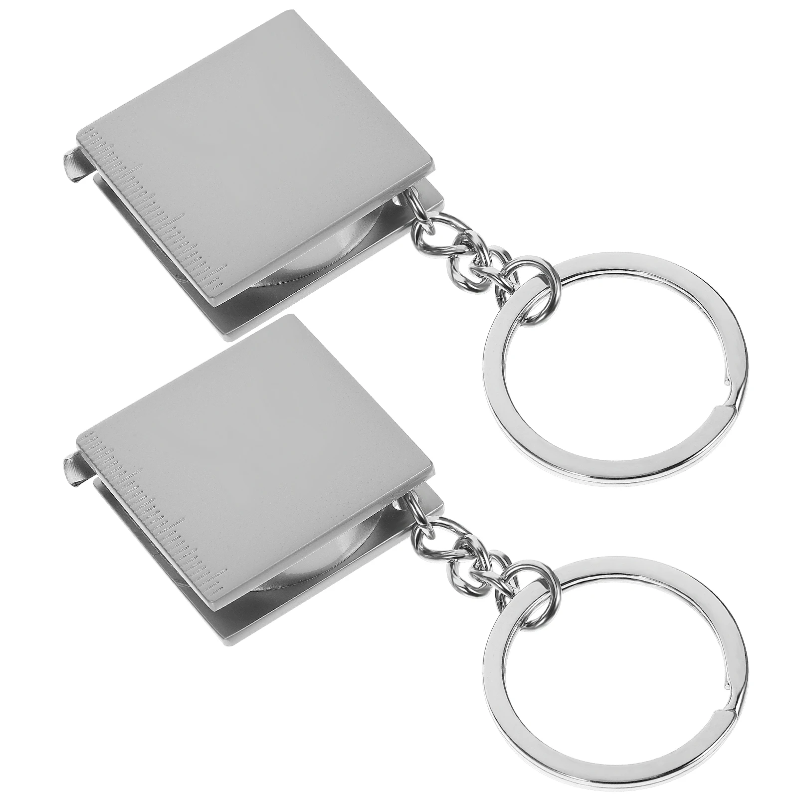 

2Pcs Metal Measuring Tape Keychain Mini Cm Retractable Durable Portable Tiny Measure Body Ruler For Clothes Home Outdoor