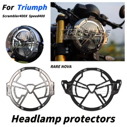 Motorcycle headlight grille Grille Guard Cover Protection Aluminum For Triumph Speed 400 Scrambler 400X 2024