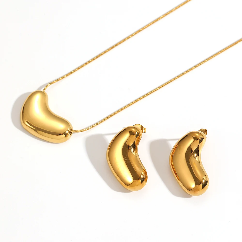 TD أزياء أنيقة هندسية البازلاء شكل الفولاذ المقاوم للصدأ الأذن مربط للنساء فتاة هدية غرامة تصميم الأذن الملحقات