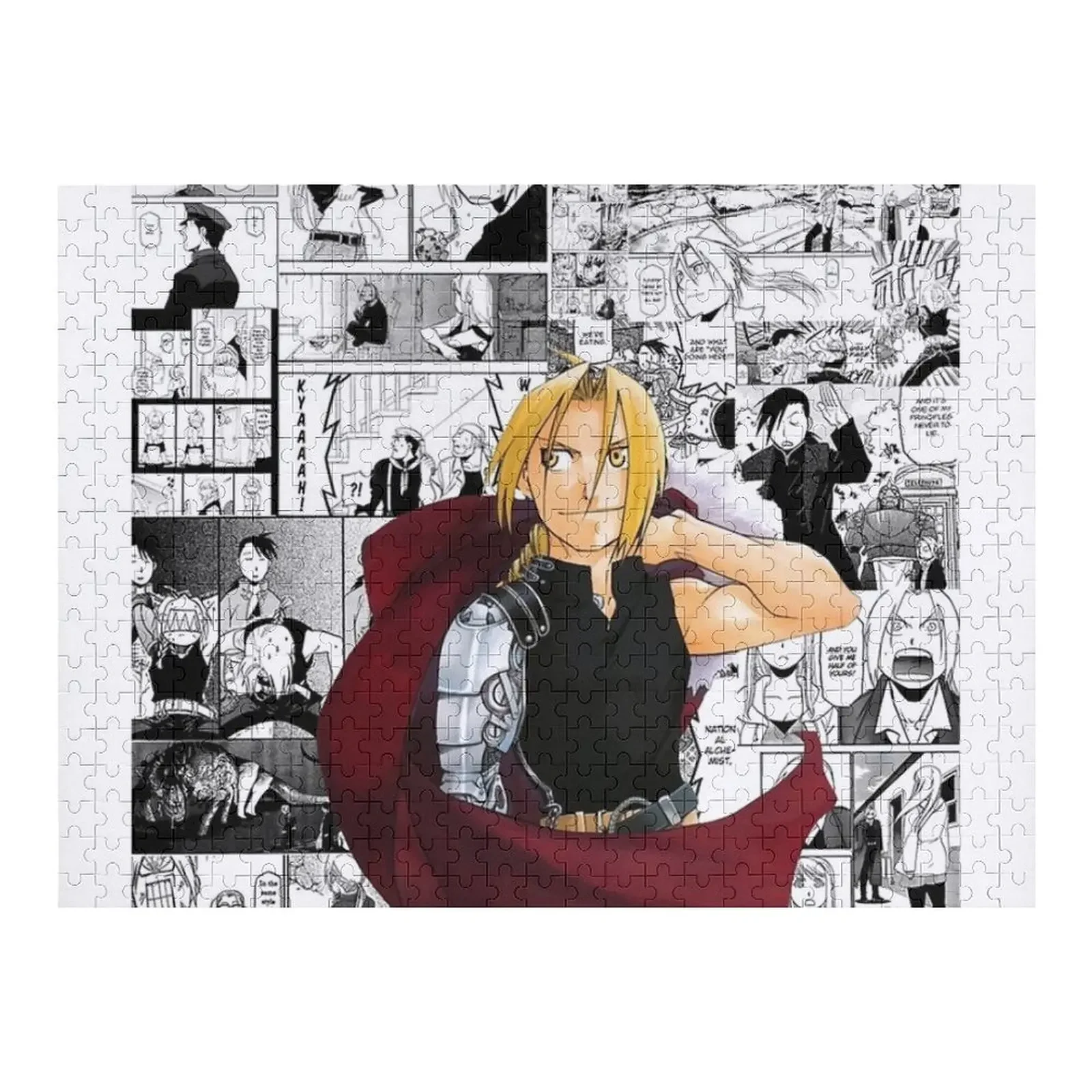 Edward Elric Manga Collage Jigsaw Puzzle Picture Custom Wood Customized Photo Jigsaw Custom Puzzle