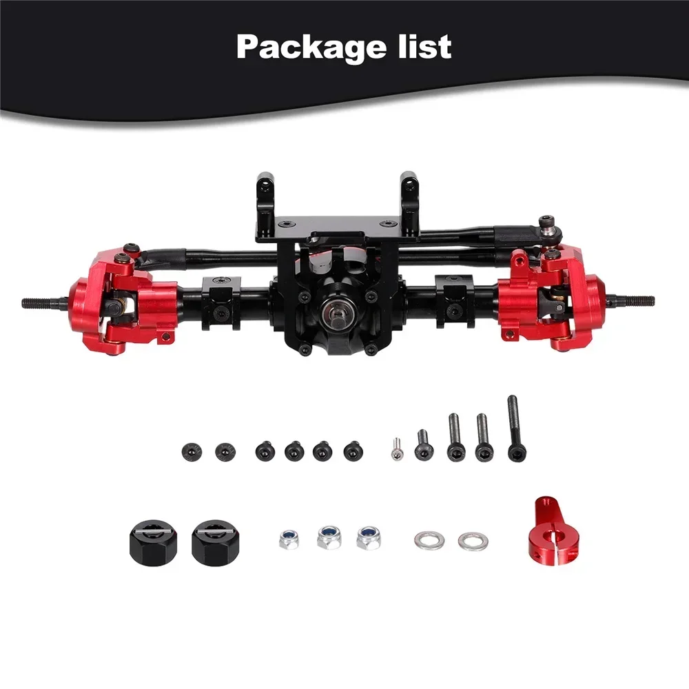 RC Car CNC Metal Front / Rear Axle with Protector for 1:10 RC Crawler Car Axial SCX10 II 90046 90047