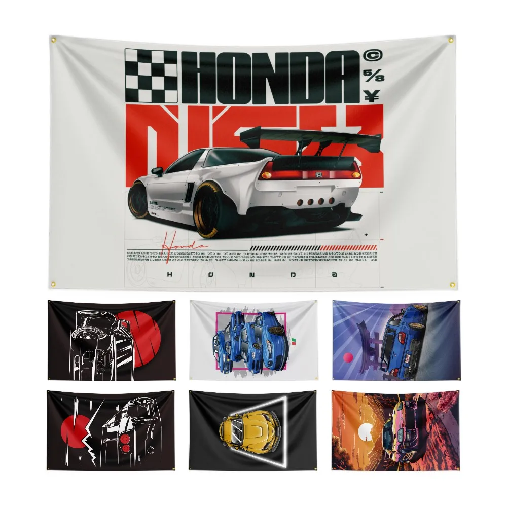 3X5Ft Gtrs Generation Evolution JDM Flag Polyester Digital Printing Car Tuning Culture Banner For Decor