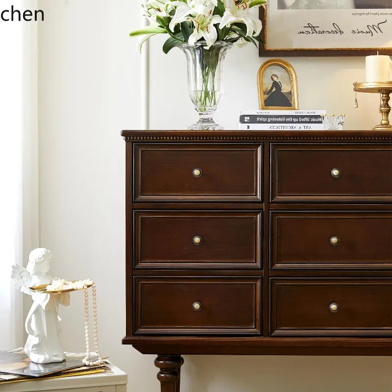 GZ-1  American nine-chest cabinet solid wood home living room simple door cabinet