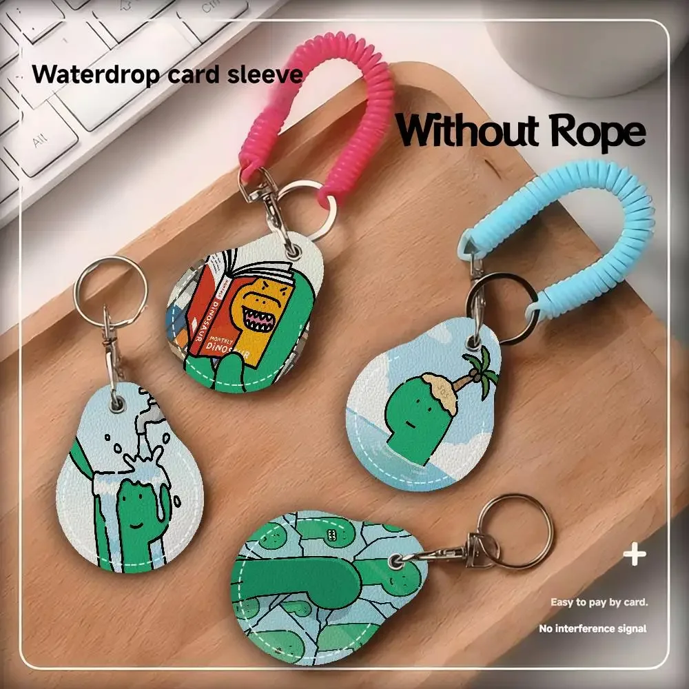Cartoon J-Joguman S-Studio Adorable Teardrop Acc Control Card Protector Bus Keychain Elevator Card Holder Student PU Material