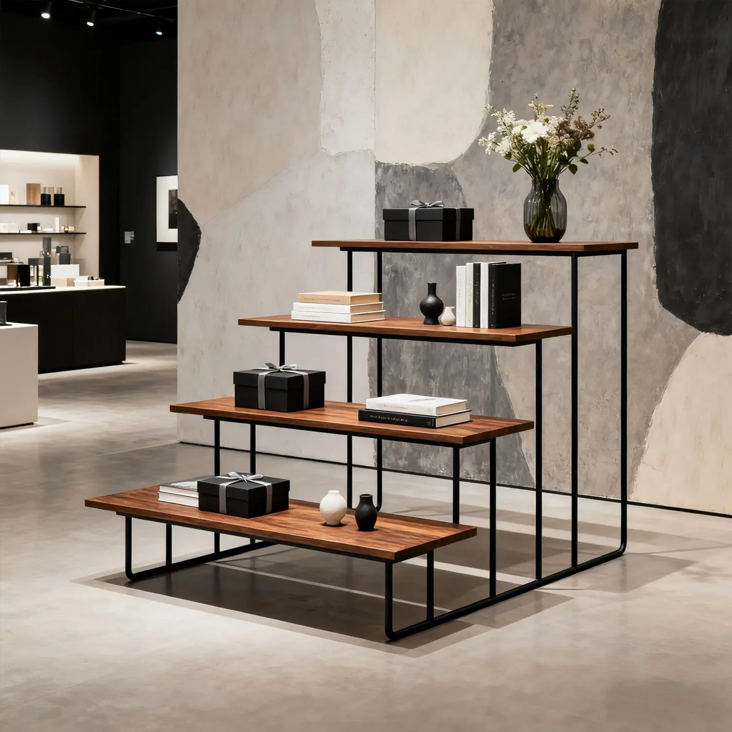 Clothing store display rack, window decoration ornament, shoe store bag display, exhibition hall, product display shelf