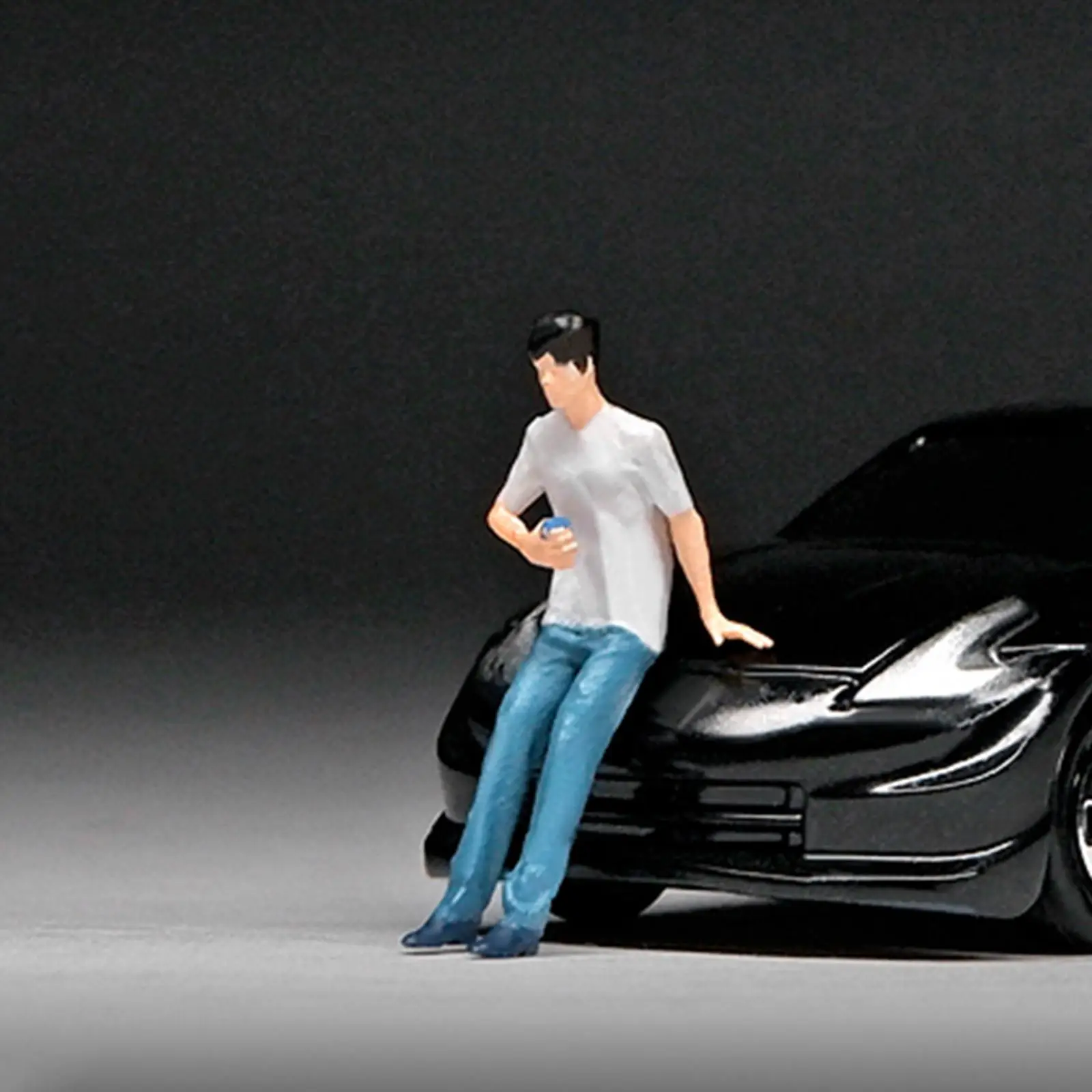 Symulacyjna zabawka riksza 1/12, model do ciągnięcia, dekoracja samochodu, dla dziewczynki, wielokolorowa