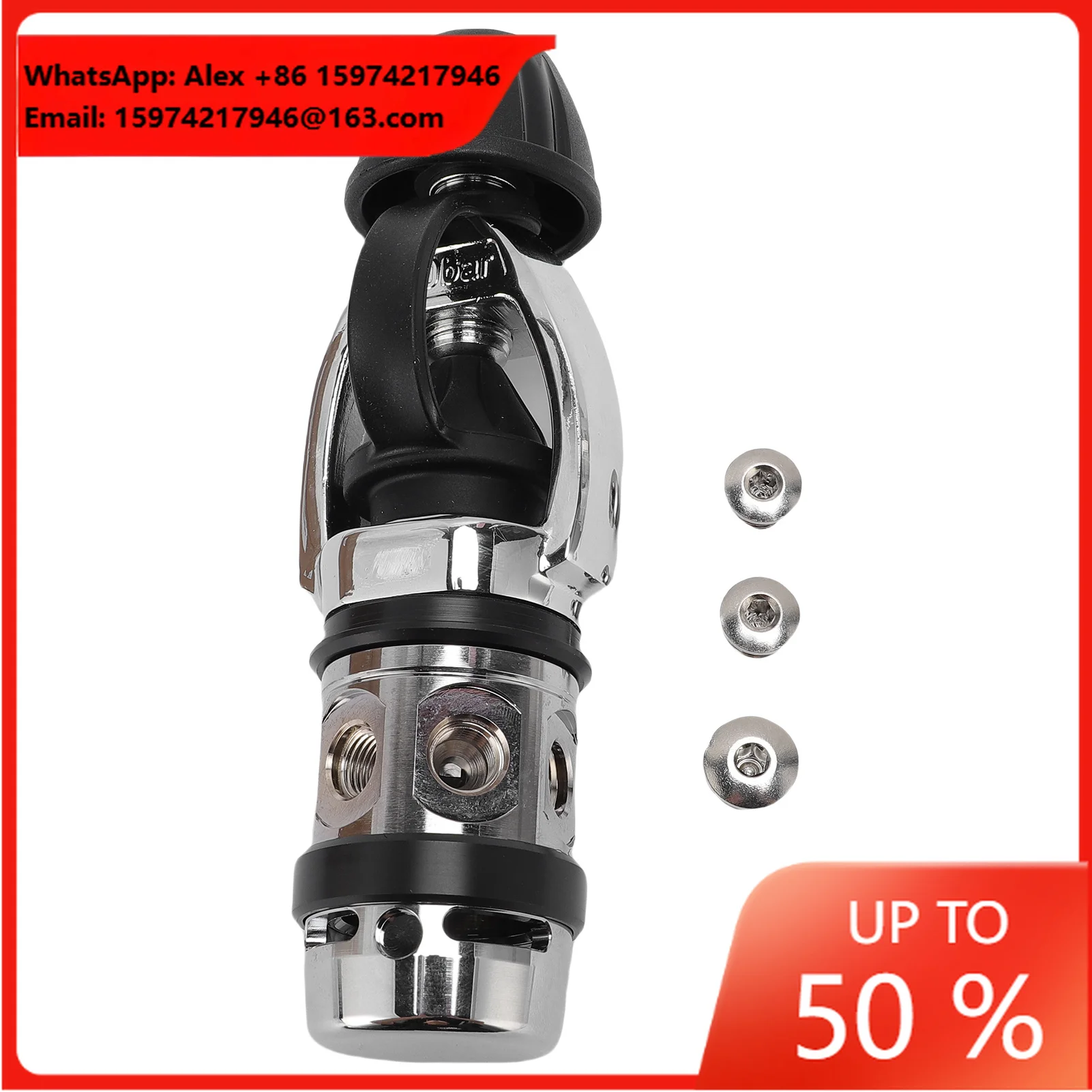 First Stage Scuba Dive Regulator Chrome Plated Brass 5 Ports 1st Stage Underwater Diving Regulator For Scuba Diving Gear