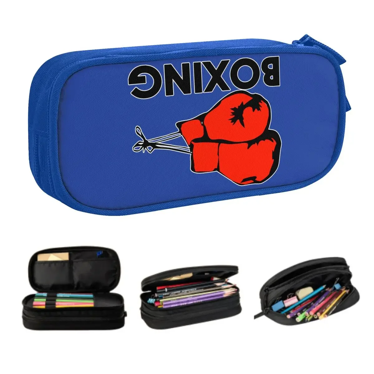 Custom Boxing Gloves Boxer Gift Cute Pencil Case Boys Gilrs Large Capacity Pencil Pouch School Accessories