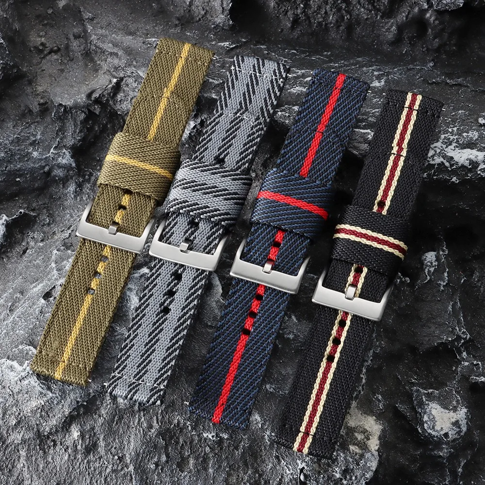 20mm 22mm for Tudor Quick Release Sport Woven Nylon Watch Strap Canvas Nylon Watch Band for Omega Men's Military Retro Watchband view 2