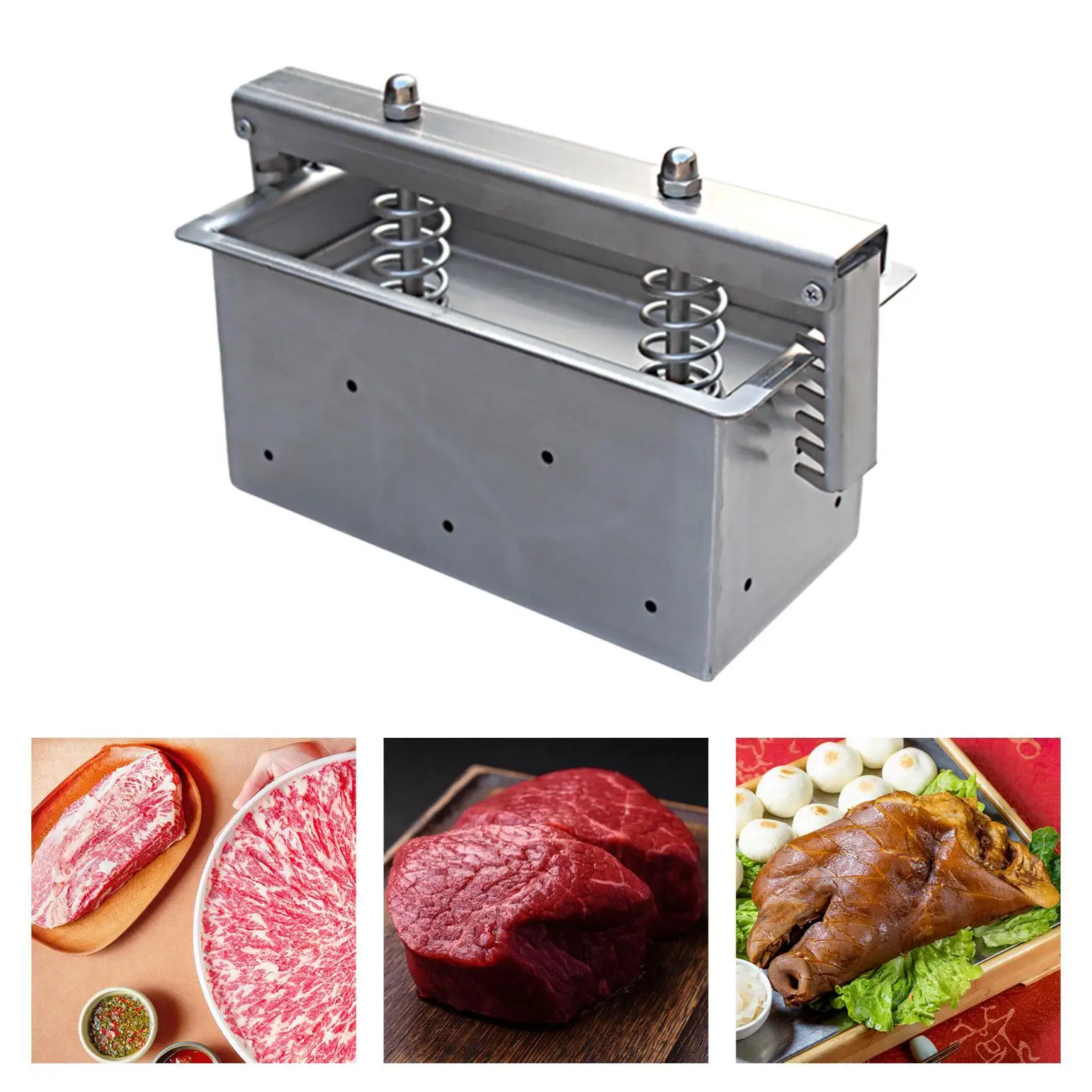 Meats Press Tool Stainless Steel Porks Roll Kitchen Cooking Rectangle for Homemade Sandwich Meat Lunch Meat Hamburger Making