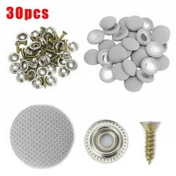 30pcs Car Interior Roof Buckles Headliner Ceiling Cloth Fixing Screw Cap Repair Automotive Care Fabric Buckle Rivets Retainer NE