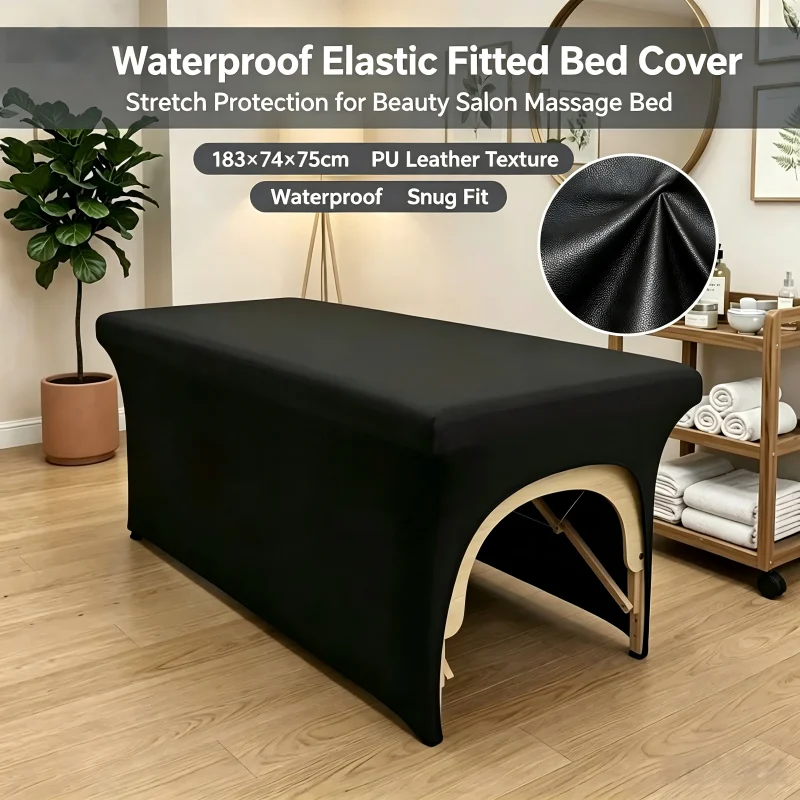 183x74x75cm PU Waterproof Elastic Fitted Bed Cover Stretch Table Cover For Beauty Salon Massage Facial Treatment Bed Protection