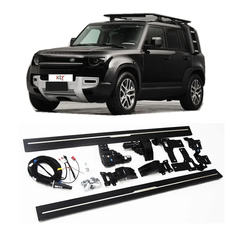 

Klt-Aluminum Electric Side Step Waterproof Motor Electric Automatic Running Board Power Step for Land Rover Defender 110 2020+