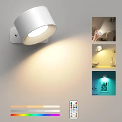 Magnetic Cabinet Lights, Battery Operated 360° RotatableTouch Control Wall Lamps, Reading Lights For Bedroom Dorm RoomBedside