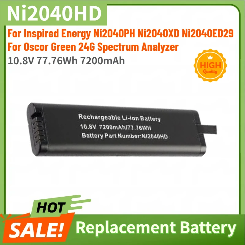 

Ni2040 Ni2040HD High Quality Battery 10.8V 7200mAh For Oscor Green 24G Spectrum Analyzer and Inspired Energy Ni2040PH Ni2040XD
