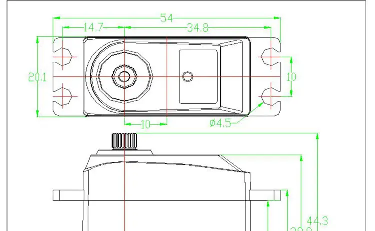Feetech FB5317M Formato Standard 6V 17KG Feedback Servo Digitale da 360 Gradi per Barche Rc Auto/Robot Arduino/Aereo Aereo Aereo Giocattoli Volante