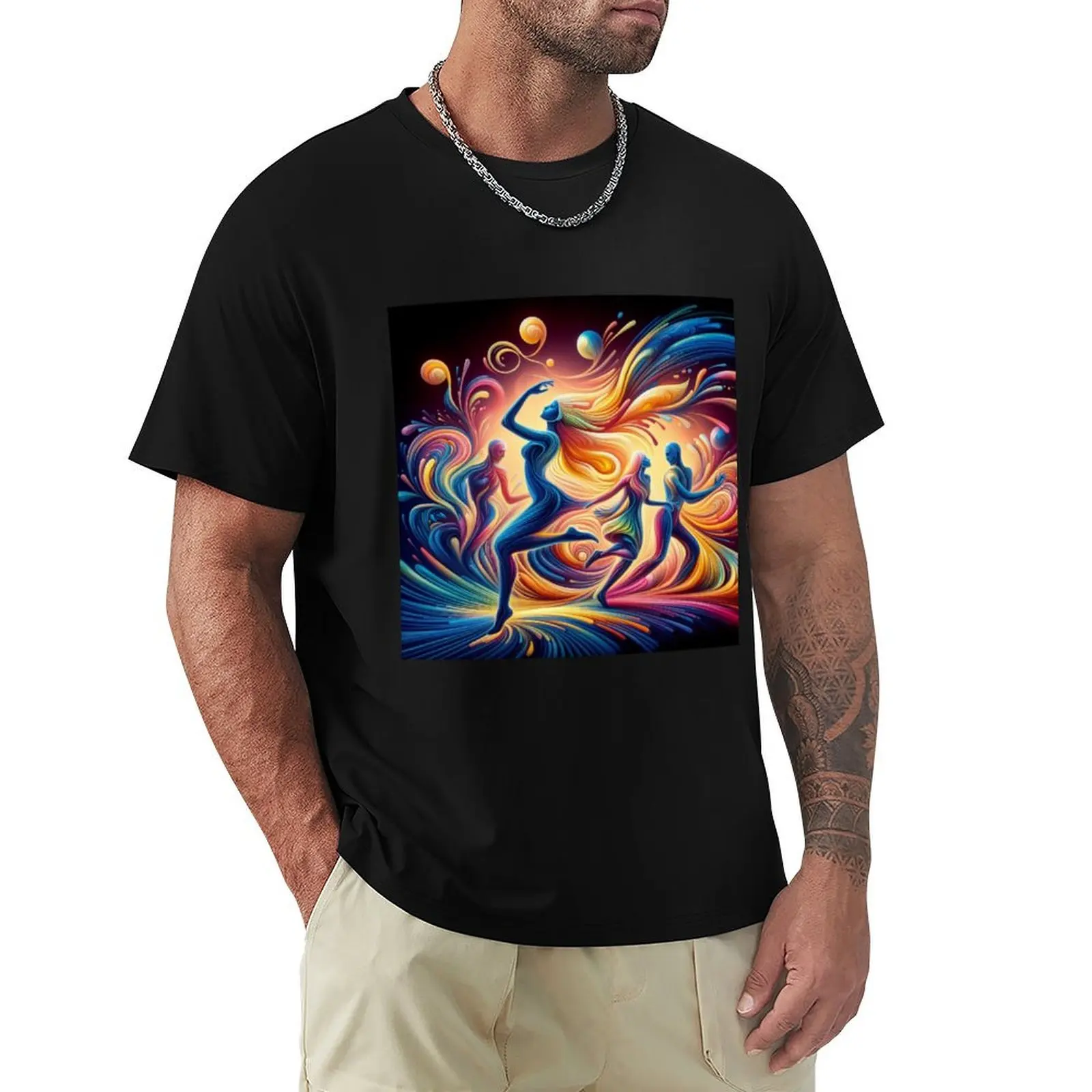 

Dance of Colors T-Shirt Quick Dry Training Short Sleeve Tee