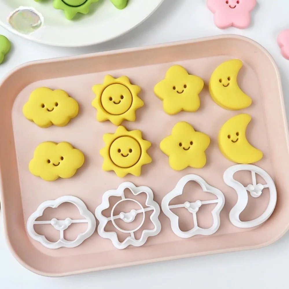 Cookie Cutters Moon Stars Sun Cookie Mold 3D Cake Fondant Cutting Mold DIY Kitchen Baking Tools