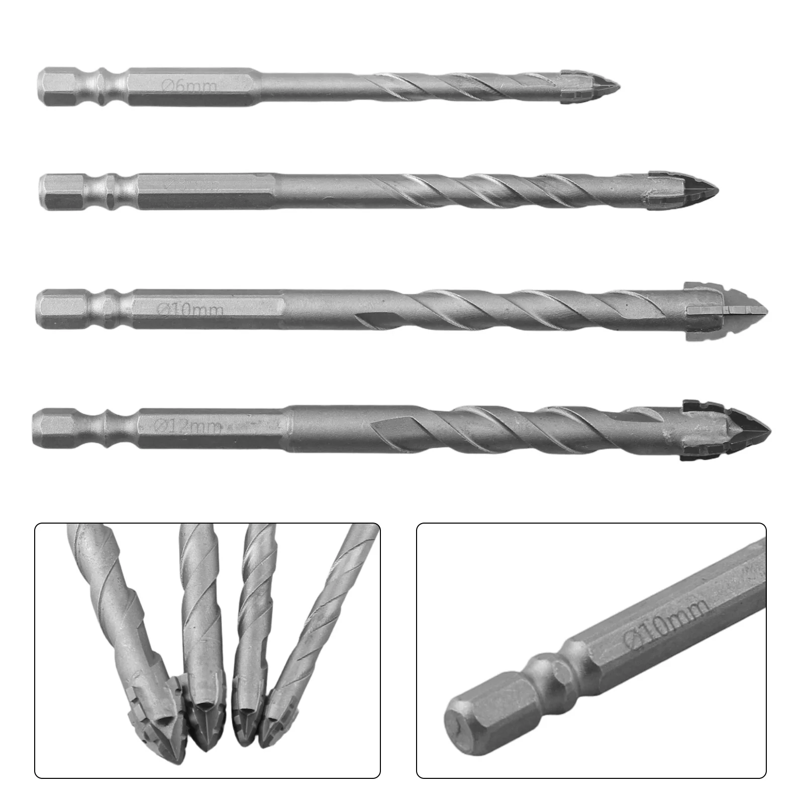Efficient Drilling Tools For Glass Tiles Approx.6.35 Mm 1 4 Inches Eccentric Drill Bit Efficient Drilling High Precision