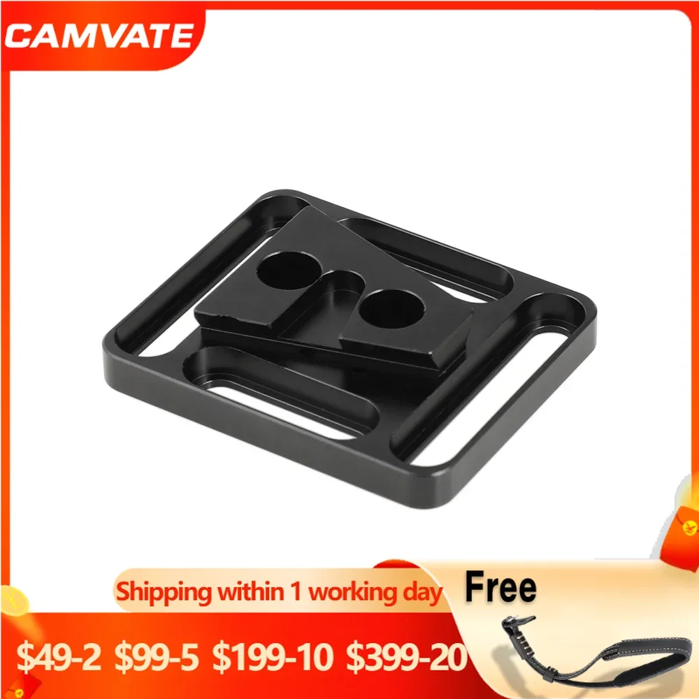 CAMVATE Quick Release V-Lock Wedge Mount Base Plate With 1/4