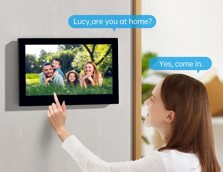 7 Polegada tft monitor tuya app 2mp dois fios intercom vídeo porta telefone ip campainha rifd porta sistema de controle acesso