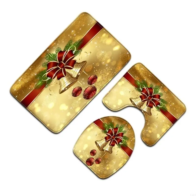Christmas Toilet Cover Set Create Festive Atmospheres in Your Bathroom X3UC