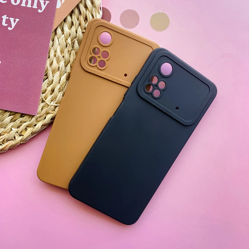 Full Case for Xiaomi POCO M4 Pro 4G 5G Colorful Back Soft Matte Case For POCO X4 Pro