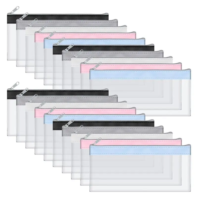 

НОВИНКА - 20 шт. пакетов для денег на молнии, прозрачные конверты для наличных, маленькие мешочки для денег, пакеты для банковских депозитов, мешочки для монет для коллекционеров