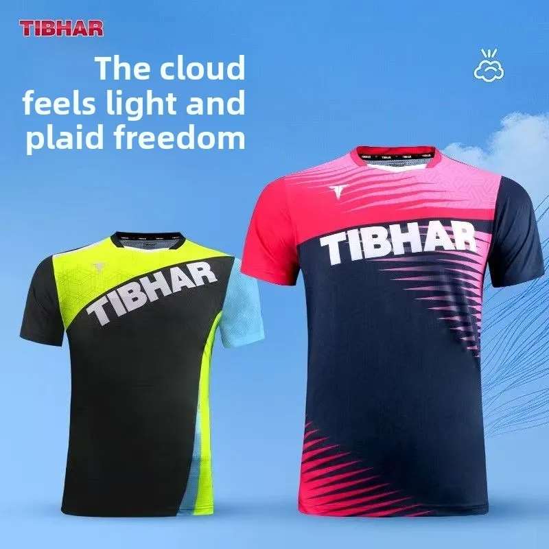 TIBHAR Tall Children's Table Tennis Suit Set Sweat wicking Quick drying Table Tennis Shirt Boys and Girls' Match Clothes
