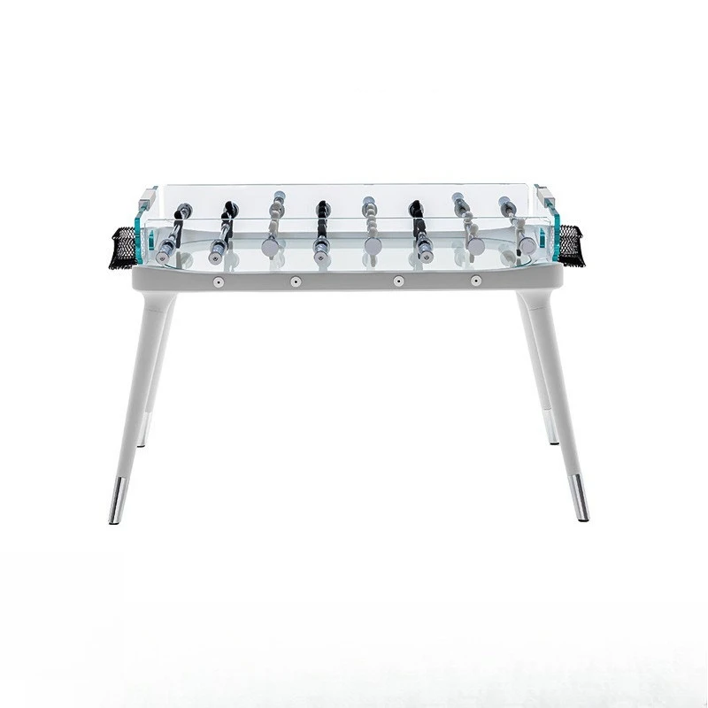 Football table high-end entertainment double competitive transparent glass eight-pole table football machine