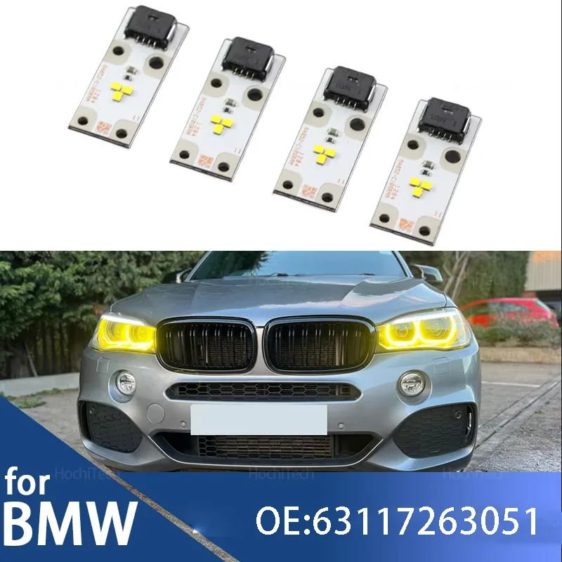 Lemon Yellow Angel Eyes DRL Boards For BMW X3 F25 X5 F15 F85 X6 F16 F86 Xenon Headlight Daytime Running Lights Chip 63117263051