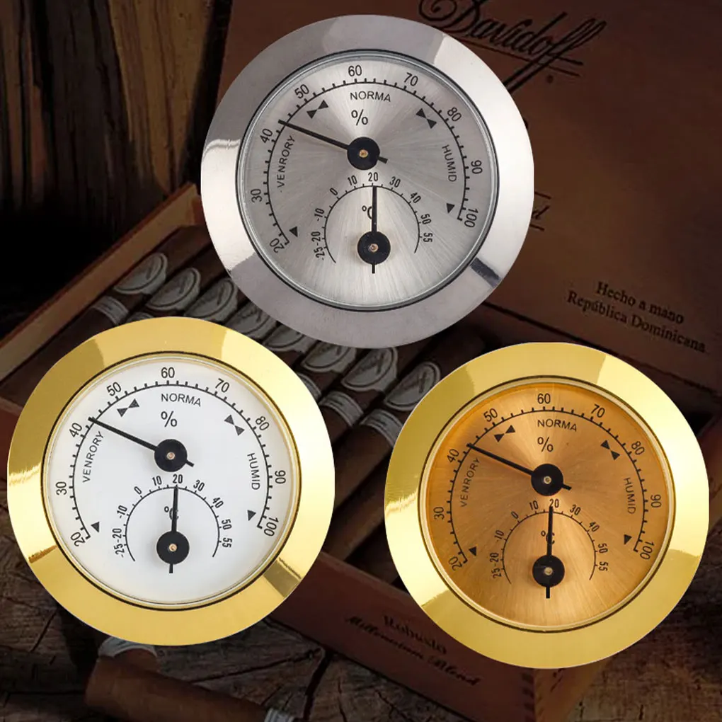 ABS Barometer And Thermometer Companion For Outdoor Adventures Precise Measurement Hygrometer Gold+Hygrometer