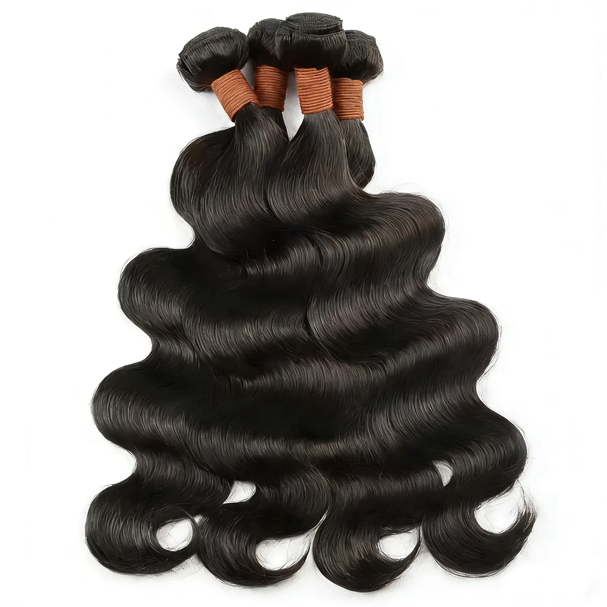 MSMV Body Wave Bundles Human Hair 1/3/4 Bundles Human Hair Natural Black Color Brazilian Virgin Weave Bundles Hair Extensions image 3