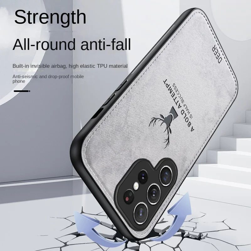Etui Samsung Galaxy S23 S22 S21 S20 S10 Plus Ultra Etui z miękkiej tkaniny Deer Protective Back Cover Case dla Samsung S20 S23 FE